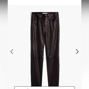 Madewell genuine leather pants